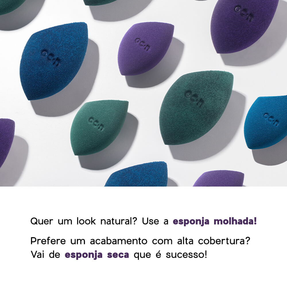 Kit Esponjas de Maquiagem - Flat Blend Roxa Océane Purple (4 Unidades) - Imagem 5