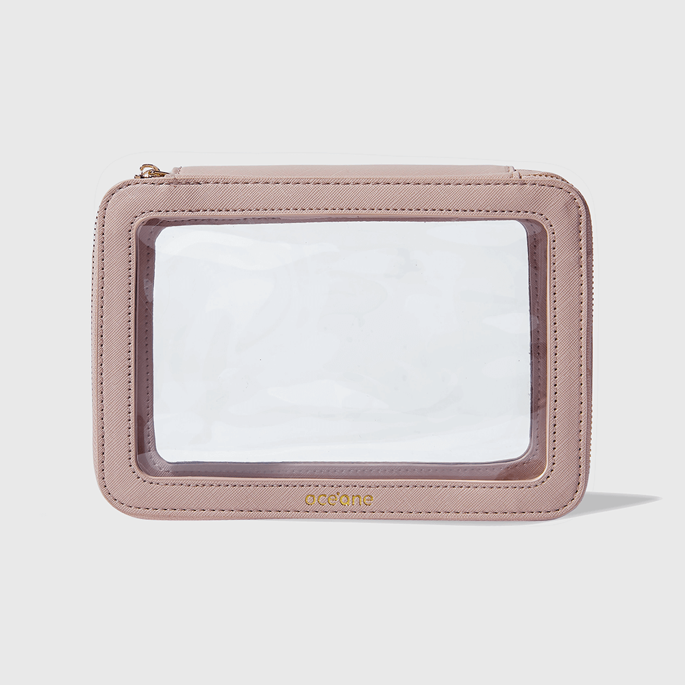 Nécessaire Nude com Transparência - Double Crystal Case - Imagem 2