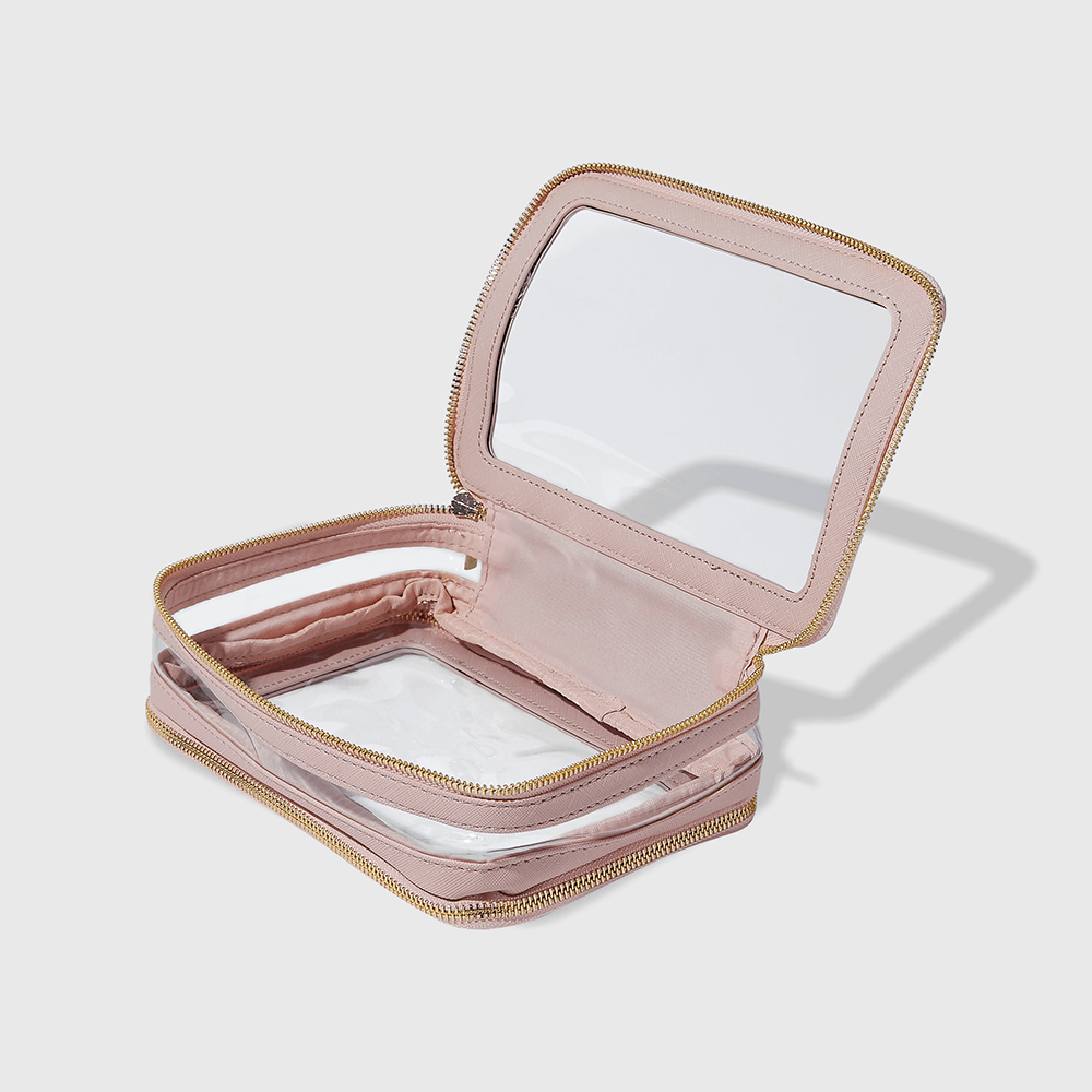 Nécessaire Nude com Transparência - Double Crystal Case - Imagem 4