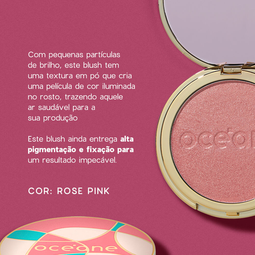 Blush Cintilante Rosa - Capri Blush Rose Pink 8g - Imagem 4