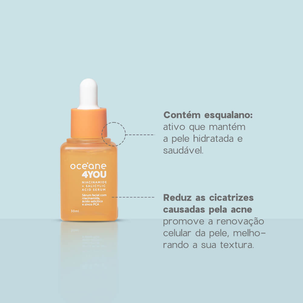 Sérum com Niacinamida e Ácido Salicílico - Niacinamide e Salicylic Acid Serum 4you 30ml - Imagem 4