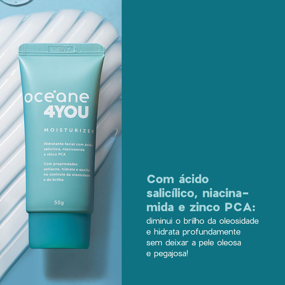Hidratante Facial com Niacinamida e Ácido Salicílico - Moisturizer 4you 50g - Imagem 4