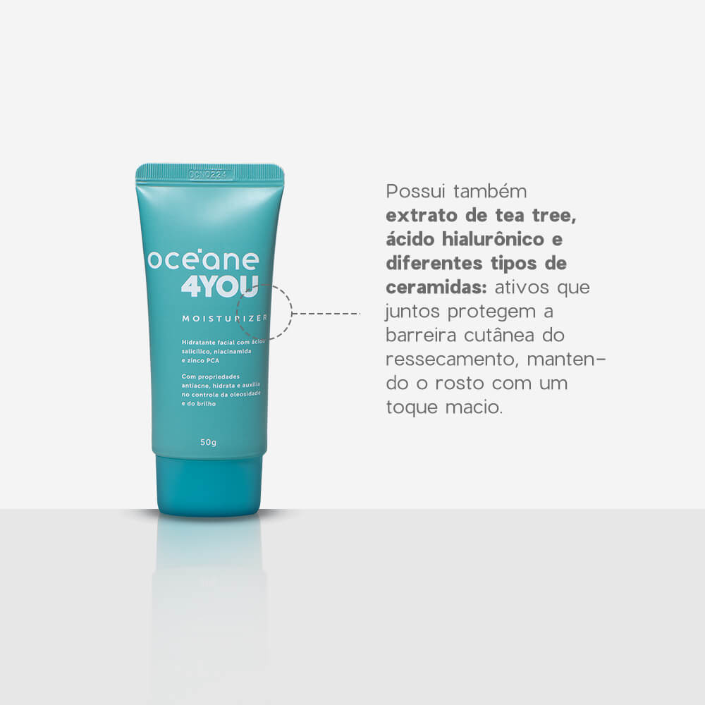 Hidratante Facial com Niacinamida e Ácido Salicílico - Moisturizer 4you 50g - Imagem 5