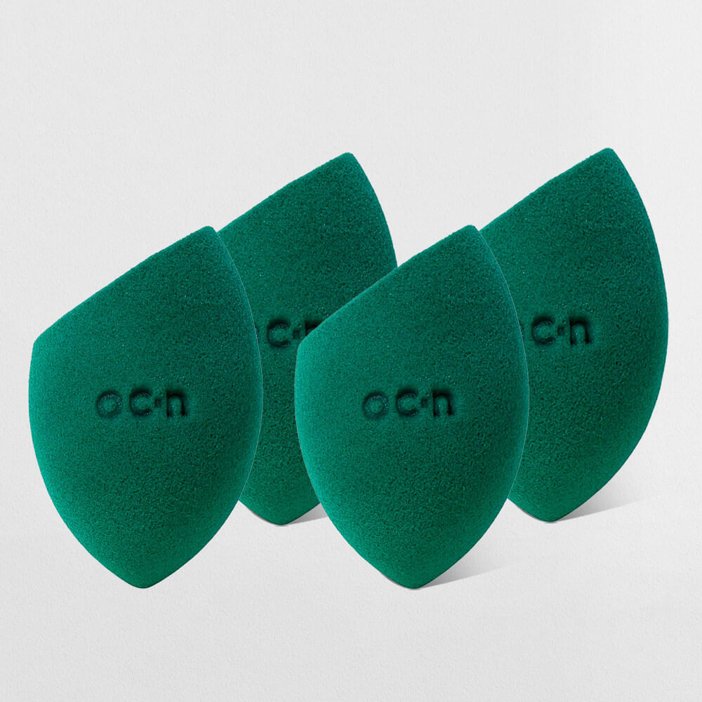 Kit Esponjas de Maquiagem - Flat Blend Verde Océane (4 Produtos)