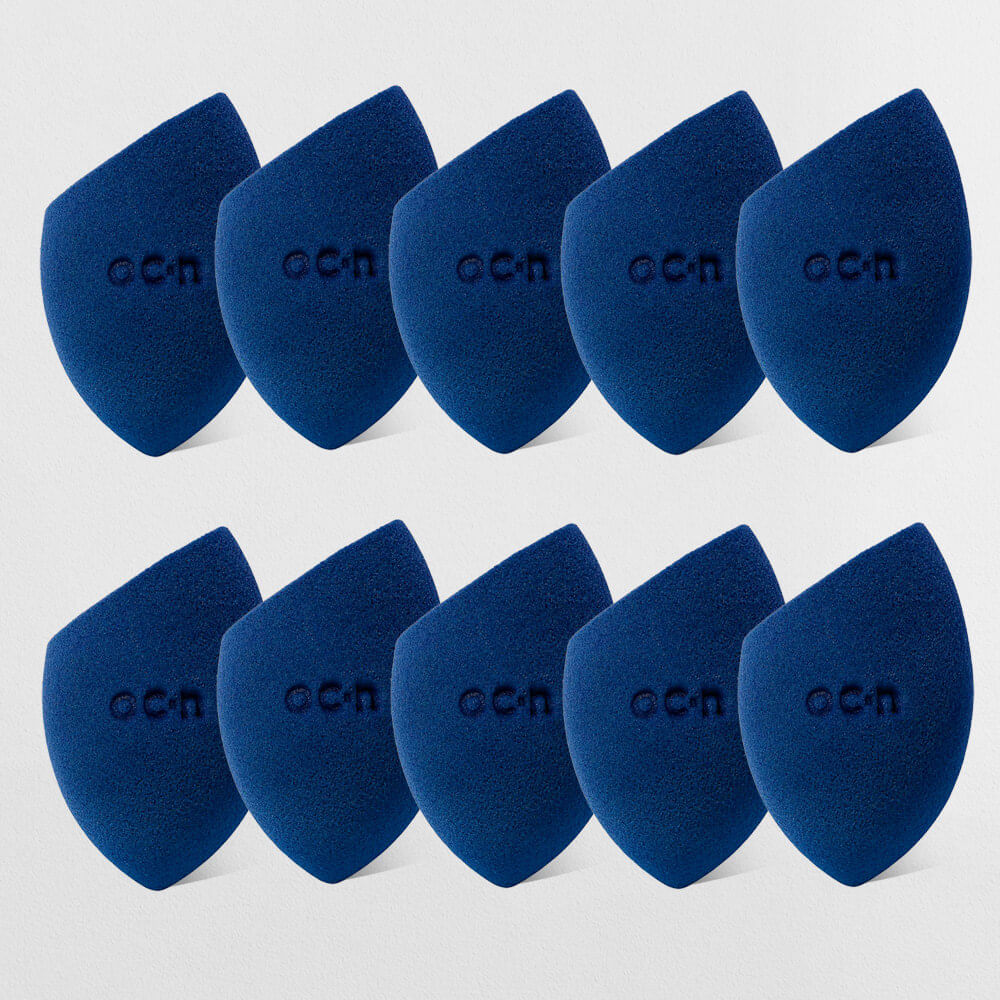 Kit Esponjas de Maquiagem - Flat Blend Azul Océane (10 Produtos)