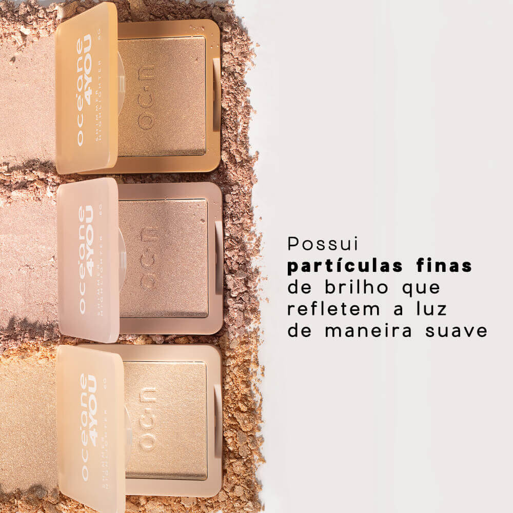 Kit Blush Cremoso Pêssego + Iluminador Facial Pelorado + Nécessaire Neoprene Azul 4you (3 Produtos) - Imagem 6