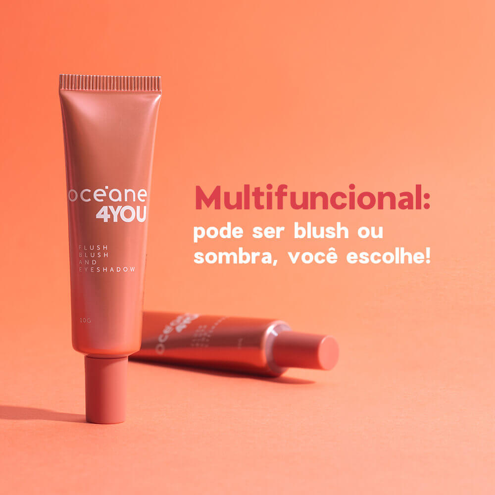 Kit Caneta Batom Nude + Blush Líquido Coral + Nécessaire Neoprene Amarelo 4you (3 Produtos) - Imagem 6