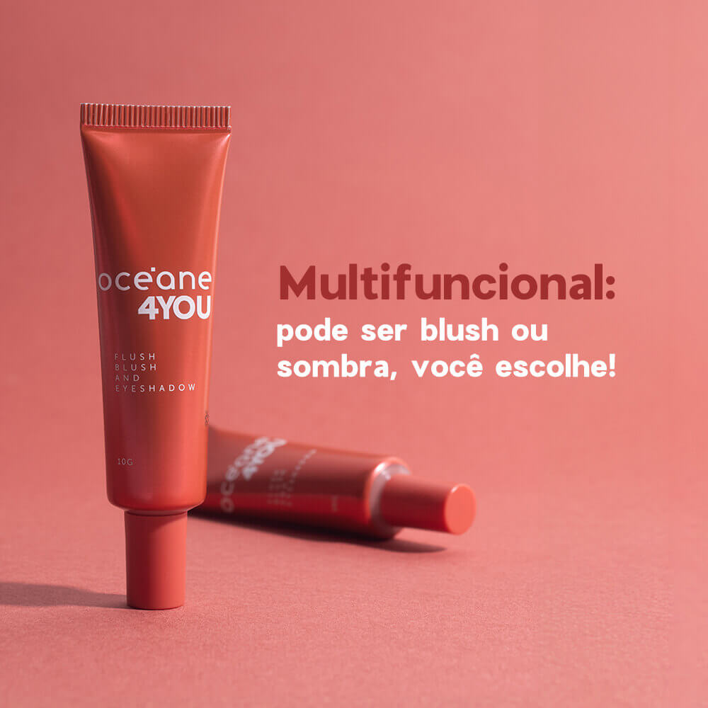 Kit Caneta Batom Rosa + Blush Líquido Laranja + Nécessaire Neoprene Amarelo 4you (3 Produtos) - Imagem 6