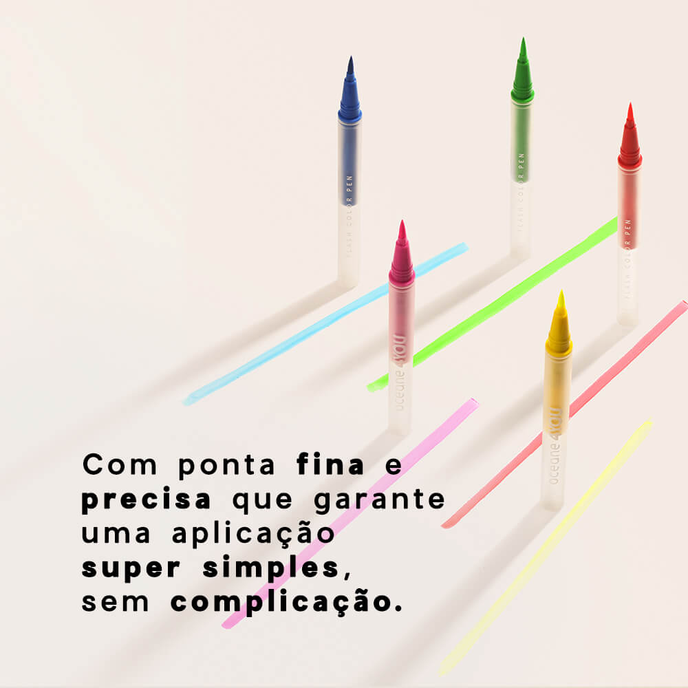Kit Três Canetas Delineadora Flash Color Pen Neon 4you (3 Produtos) - Imagem 7