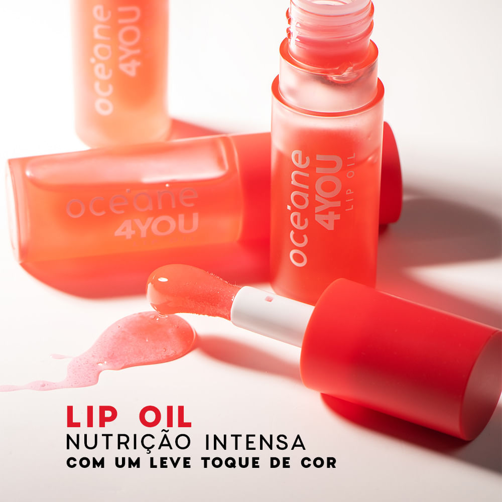 Mini Lip Oil Rosa Punch Océane 4you 1,8g - Imagem 2