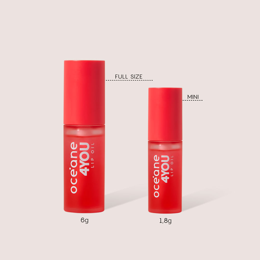 Mini Lip Oil Rosa Punch Océane 4you 1,8g - Imagem 3