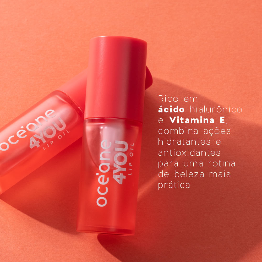 Mini Lip Oil Rosa Punch Océane 4you 1,8g - Imagem 5