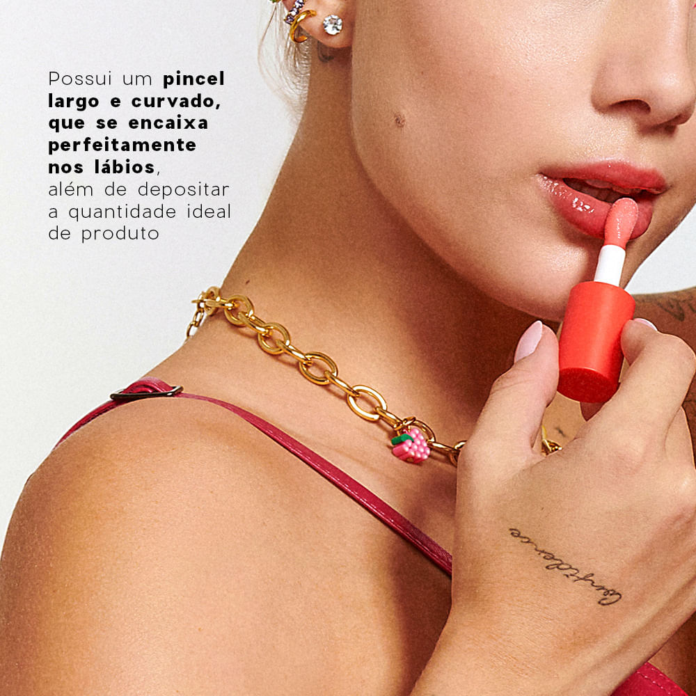 Mini Lip Oil Rosa Punch Océane 4you 1,8g - Imagem 6