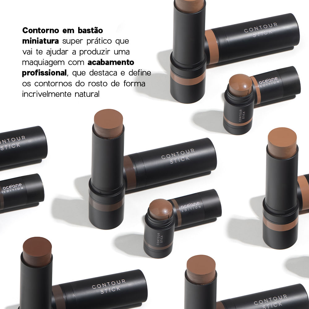 Mini Contorno em Bastão Marrom Escuro - Contour Stick Dark Océane Edition 6g - Imagem 4
