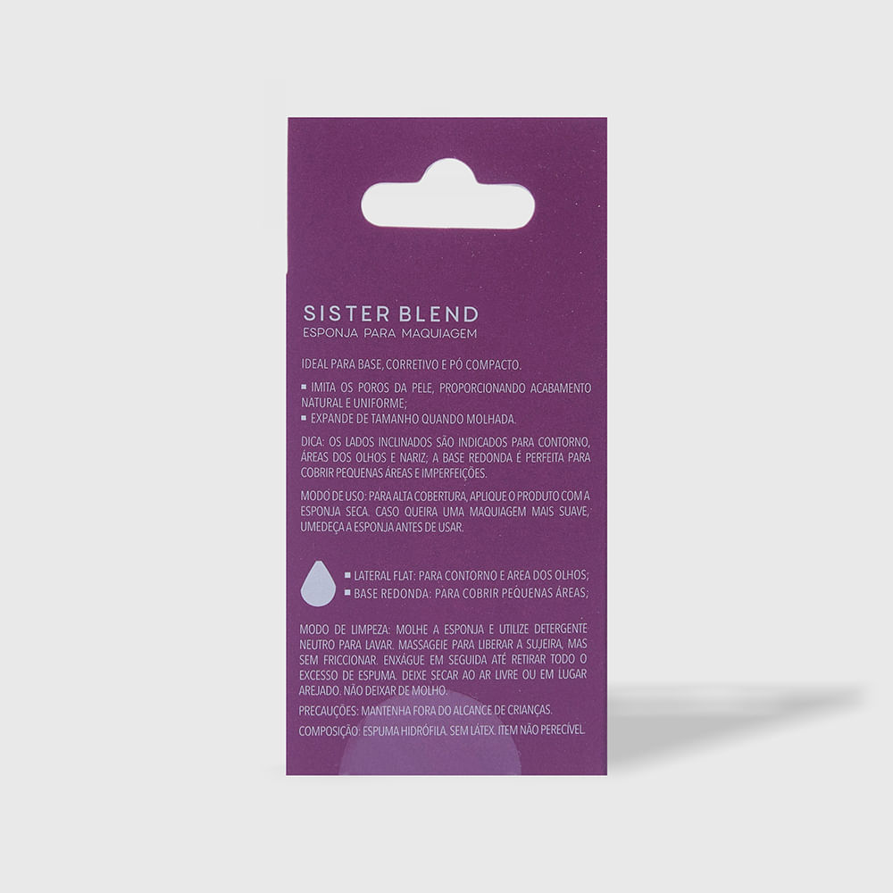 Esponja de Maquiagem - Sister Blend Verde Océane Purple - Imagem 7