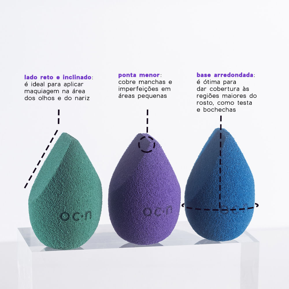 Esponja de Maquiagem - Sister Blend Roxa Océane Purple - Imagem 5