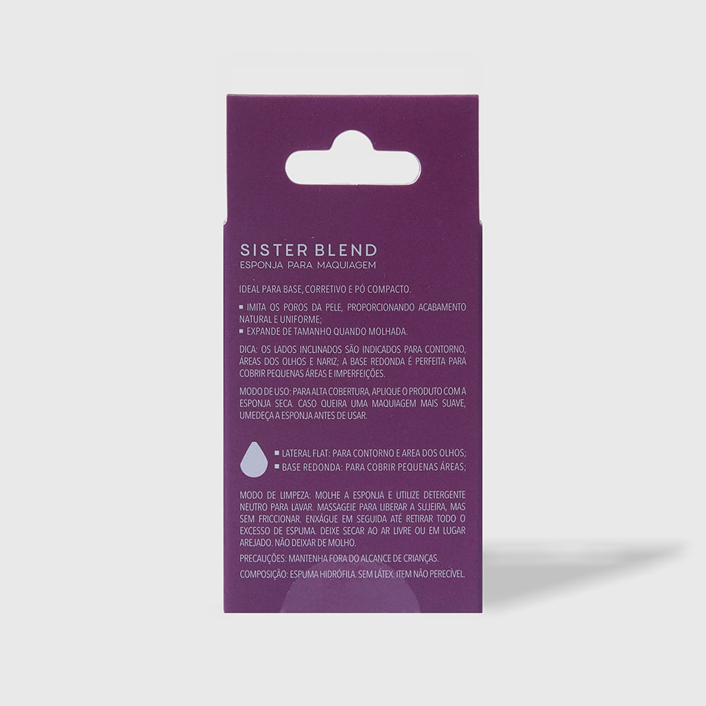 Esponja de Maquiagem - Sister Blend Roxa Océane Purple - Imagem 7