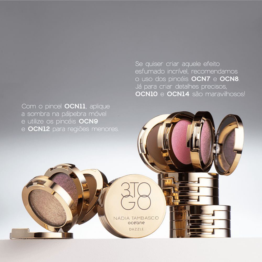 Trio de Sombras Nádia Tambasco By Océane - 3 To Go Palette Dazzle 7,8g - Imagem 5