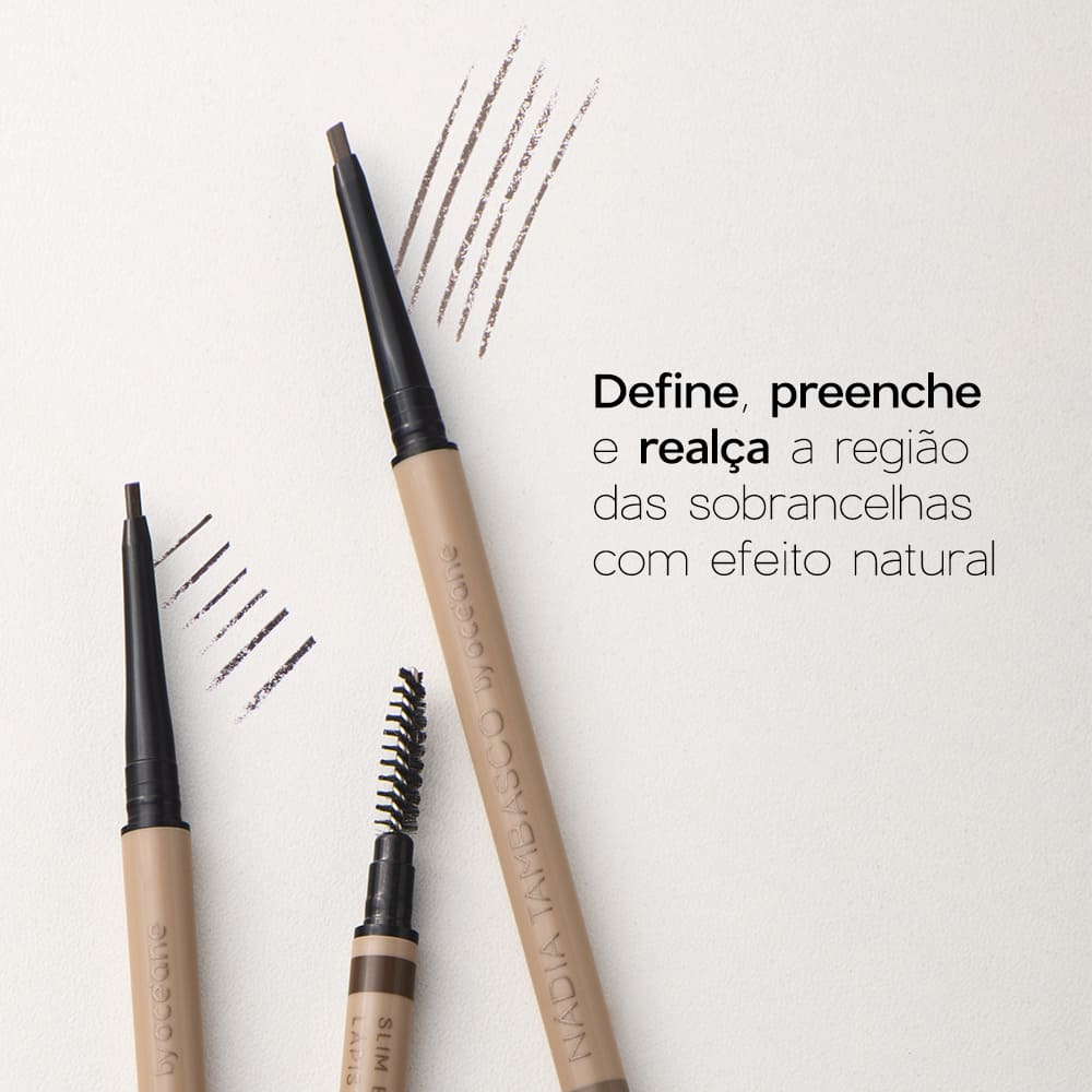 Lápis de Sobrancelhas Retrátil Claro Nádia Tambasco By Océane - Slim Brow Pencil Light - Imagem 3