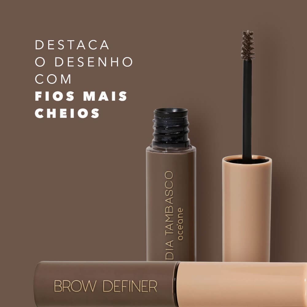 Kit Máscara de Sobrancelha Castanho Escuro + Lápis de Sobrancelhas Retrátil Escuro Nádia Tambasco By Océane (2 Produtos) - Imagem 3