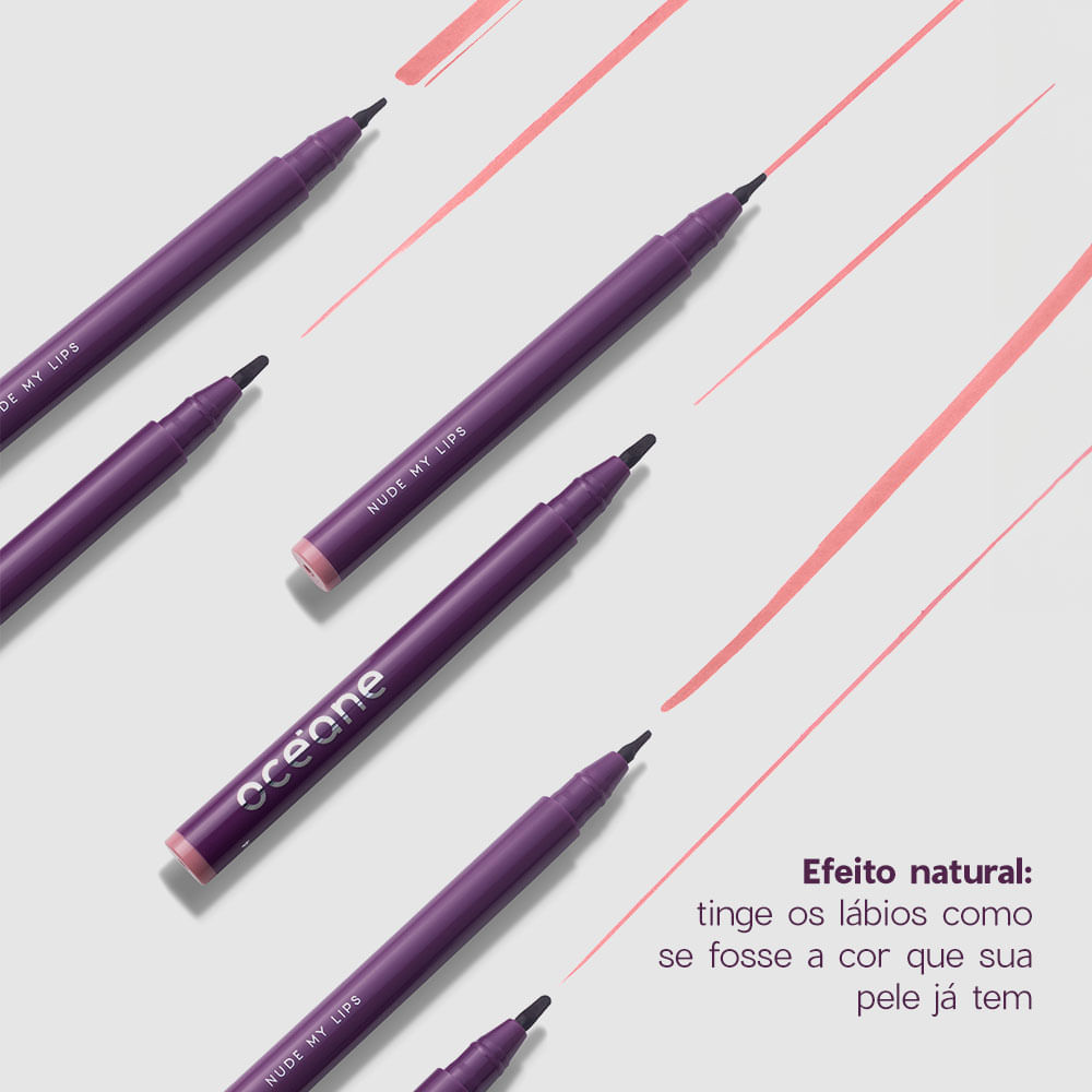 Caneta Batom Rose - Tinted Pen Rose My Lips Océane Purple 1,2ml - Imagem 4