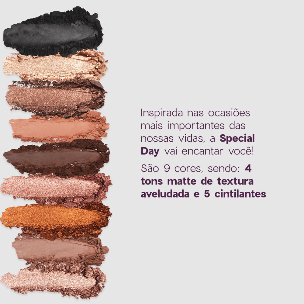 Kit Paleta Multifuncional + Paleta de Sombras Special Day Océane Purple (2 Produtos) - Imagem 3
