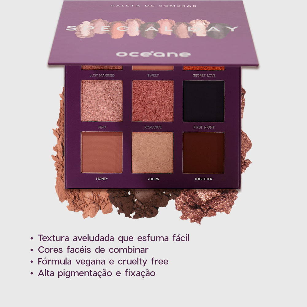 Kit Paleta Multifuncional + Paleta de Sombras Special Day Océane Purple (2 Produtos) - Imagem 4