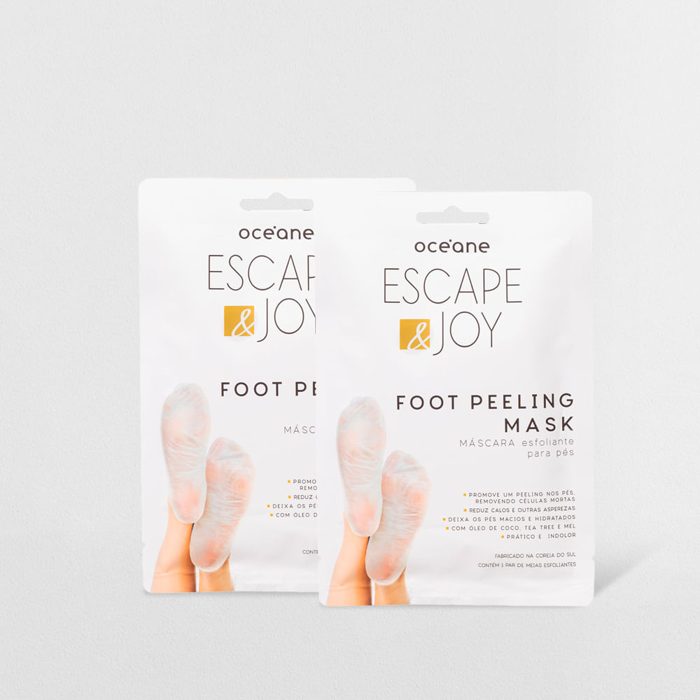 Kit Máscara Esfoliante para Pés com Óleo de Coco (2 Produtos)