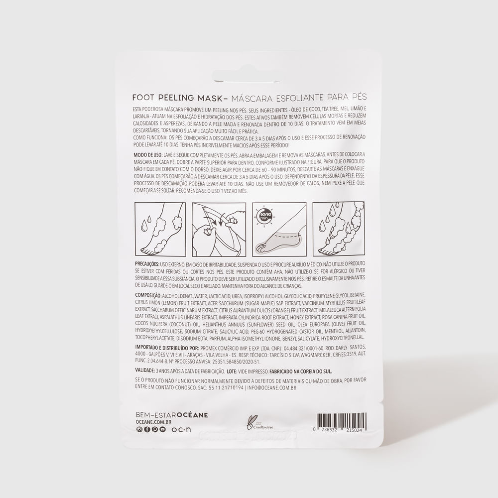 Kit Máscara Esfoliante para Pés com Óleo de Coco (2 Produtos) - Imagem 8