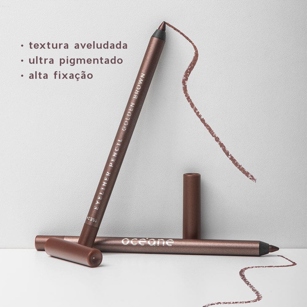 Lápis para Olhos Marrom - Eyeliner Golden Brown Océane Purple 1,2g - Imagem 2