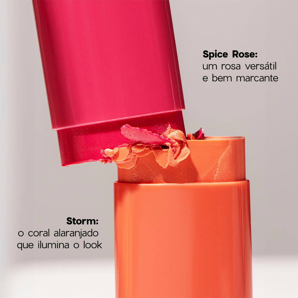 Blush em Bastão Laranja - Glowing Blush Stick Storm Océane Limited 12g - Imagem 5