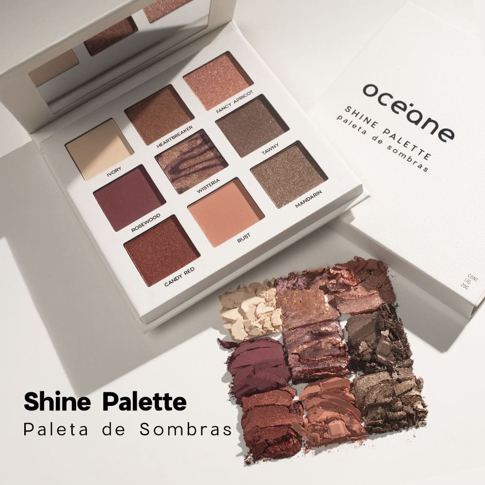 Kit Blush em Bastão Laranja + Paleta de Sombras Shine Océane Limited (2 Produtos) - Imagem 6