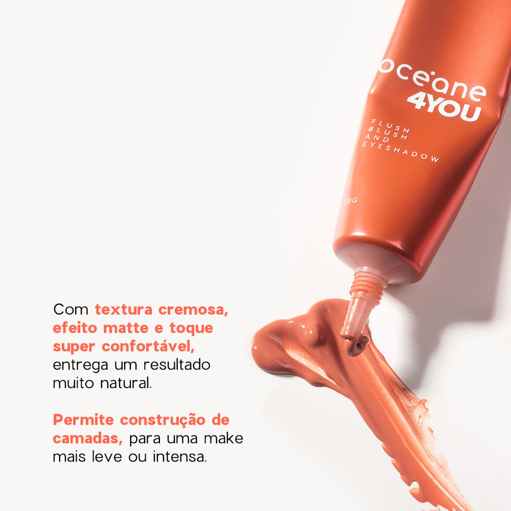 Kit Iluminador Rosa + Blush Líquido Laranja + Mini Batom Nude Océane (3 Produtos) - Imagem 5