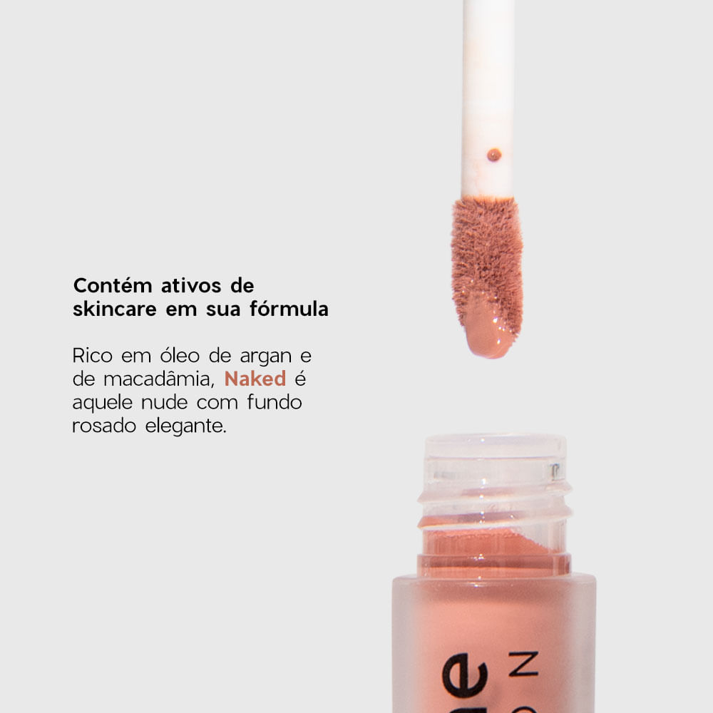 Kit Iluminador Rosa + Blush Líquido Laranja + Mini Batom Nude Océane (3 Produtos) - Imagem 6