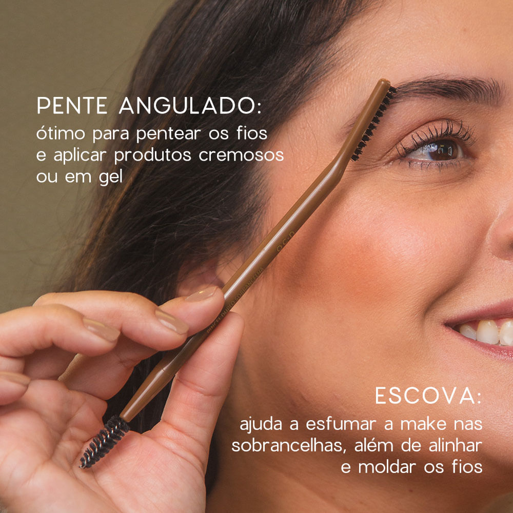 Pincel para Sobrancelhas Nádia Tambasco By Océane - Duo Brow Brush - Imagem 5