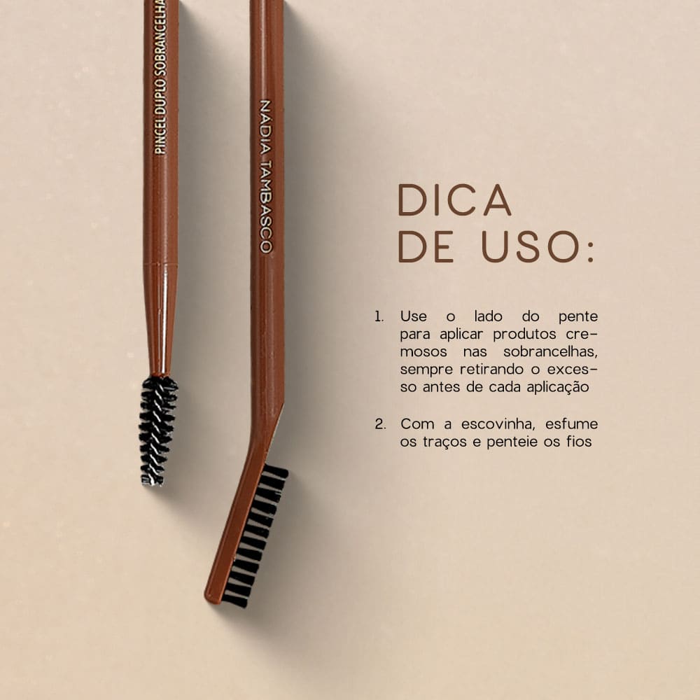 Pincel para Sobrancelhas Nádia Tambasco By Océane - Duo Brow Brush - Imagem 6