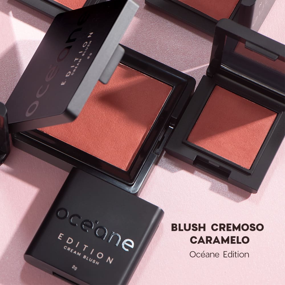 Kit Mini Batom Vermelho + Mini Blush Cremoso + Lápis de Contorno Labial Océane Edition (3 Produtos) - Imagem 6