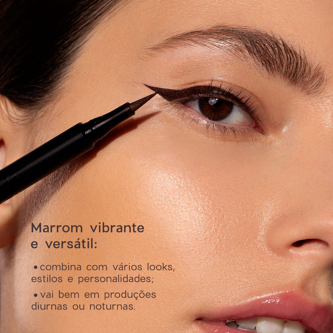 Caneta Delineadora Marrom - Line My Eyes Océane Edition 1,2ml - Imagem 3