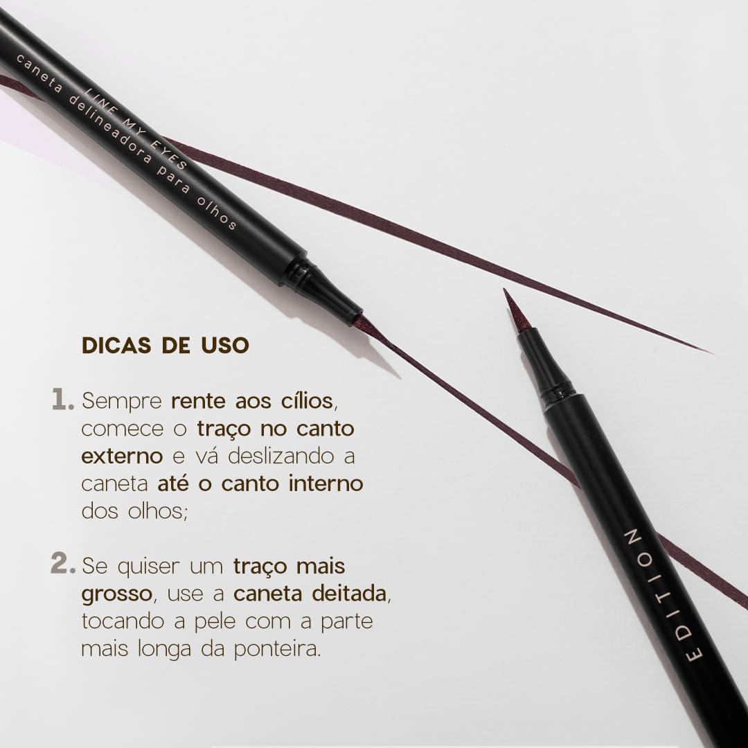 Caneta Delineadora Marrom - Line My Eyes Océane Edition 1,2ml - Imagem 6