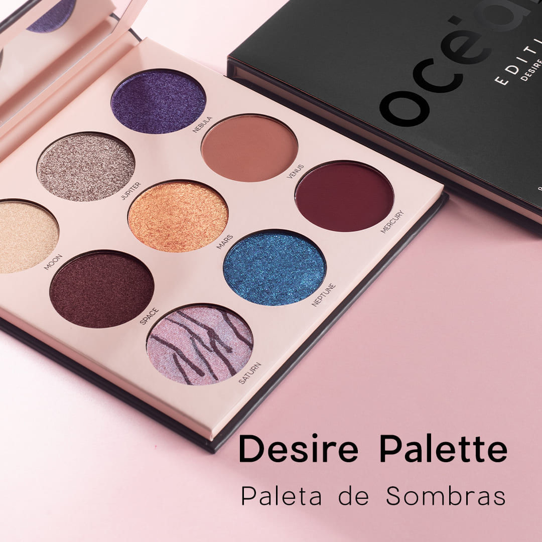 Kit Paleta de Sombras Desire + Batom Marrom Océane Edition (2 Produtos) - Imagem 2