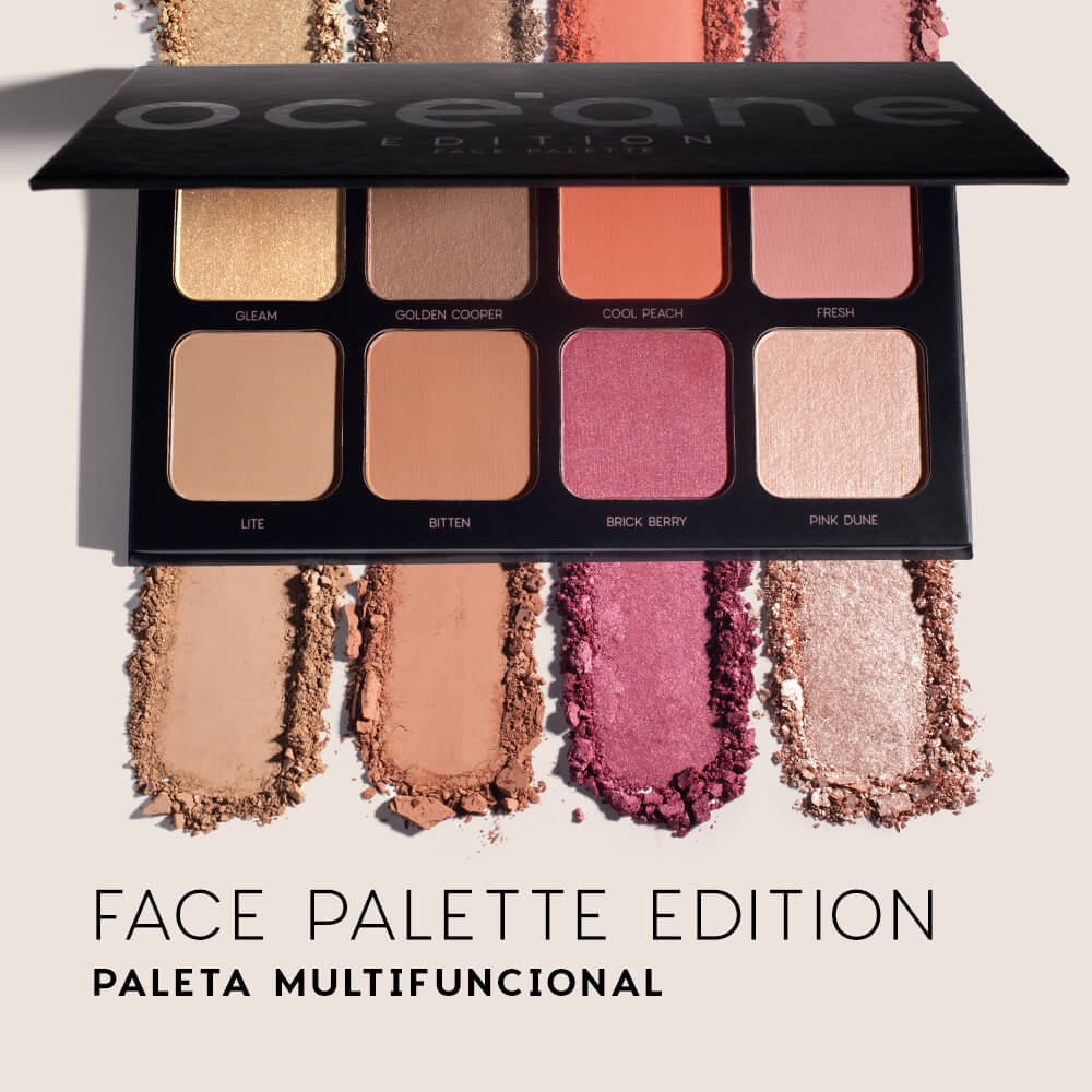 Kit Paleta Multifuncional Face Palette + Batom Vermelho + Lápis Labial Vermelho + Caneta Delineadora Océane Edition (4 Produtos) - Imagem 2