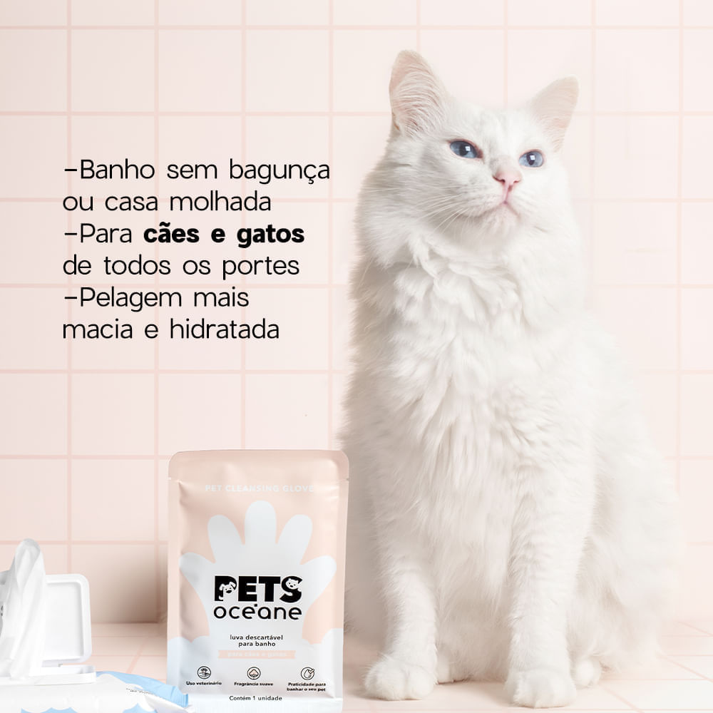 Luva Descartável para Dar Banho em Cachorro e Gato - Pet Cleasing Glove 1un - Imagem 3