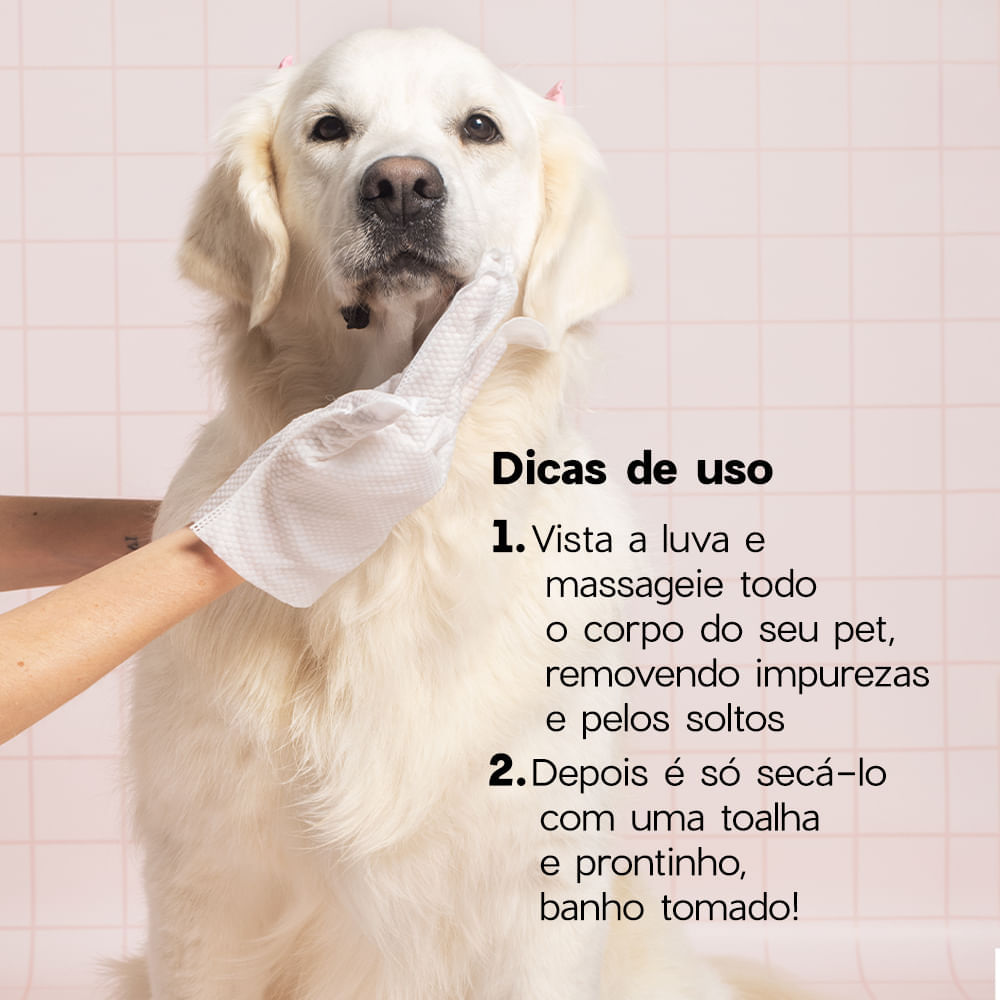 Luva Descartável para Dar Banho em Cachorro e Gato - Pet Cleasing Glove 1un - Imagem 4