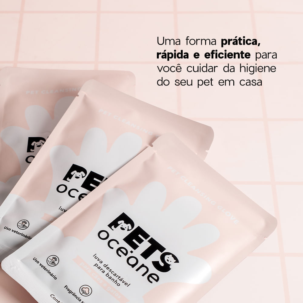 Luva Descartável para Dar Banho em Cachorro e Gato - Pet Cleasing Glove 1un - Imagem 5