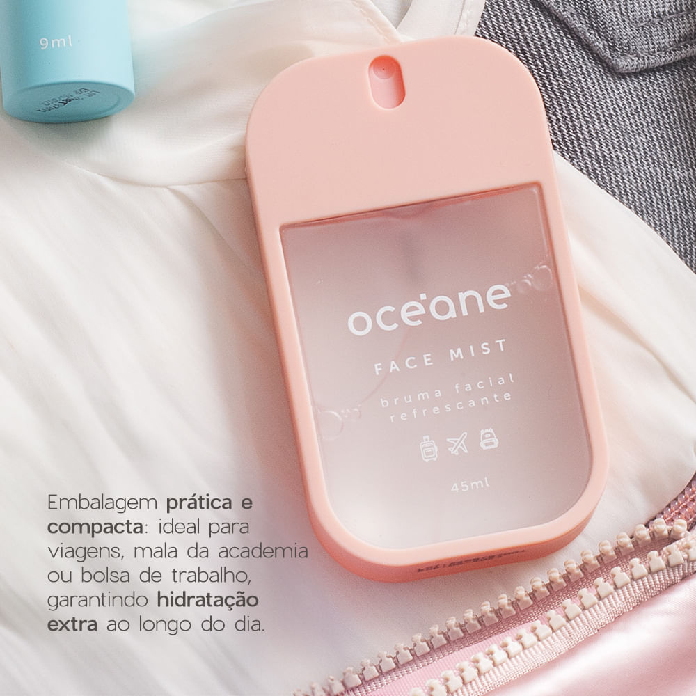 Kit Mini Nécessaire + Mini Brilho Labial + Mini Blush + Bruma Facial Océane (4 Produtos) - Imagem 5