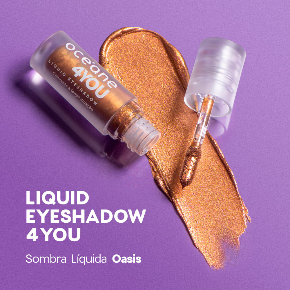 Sombra Líquida Cobre - Liquid Eyeshadow Oasis 4you 2g - Imagem 2