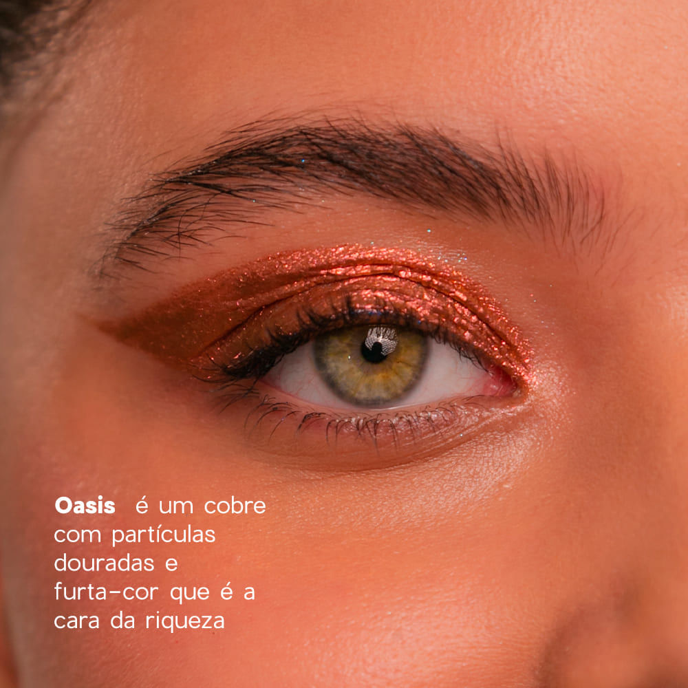 Sombra Líquida Cobre - Liquid Eyeshadow Oasis 4you 2g - Imagem 4