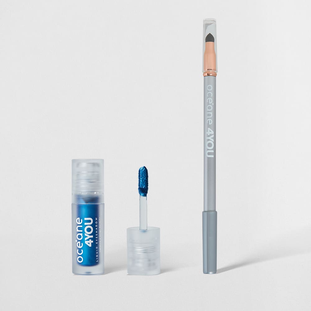 Kit Lápis para Olhos Prata + Sombra Liquida Epic 4you (2 Produtos)