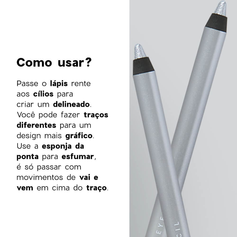 Kit Lápis para Olhos Prata + Sombra Liquida Epic 4you (2 Produtos) - Imagem 4