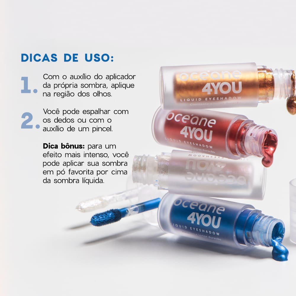 Kit Lápis para Olhos Prata + Sombra Liquida Epic 4you (2 Produtos) - Imagem 9